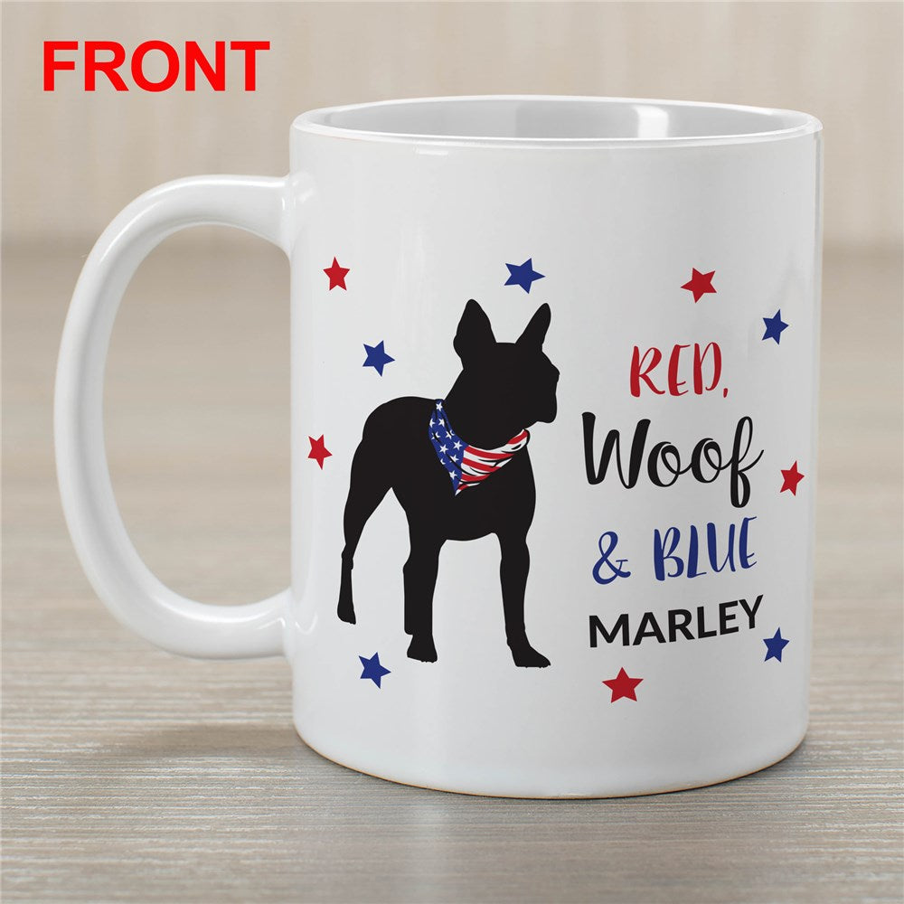 Personalized Red, Woof & Blue Coffee Mug - Sunny Jar Personalized™