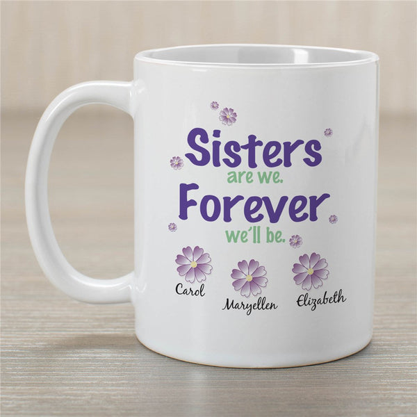 Sisters Forever Personalized Coffee Mug - Sunny Jar Personalized™