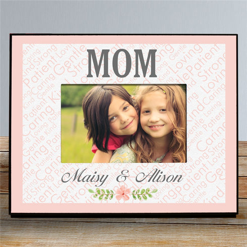 Personalized Word Art with Flowers Sublimated Frame - Sunny Jar Personalized™