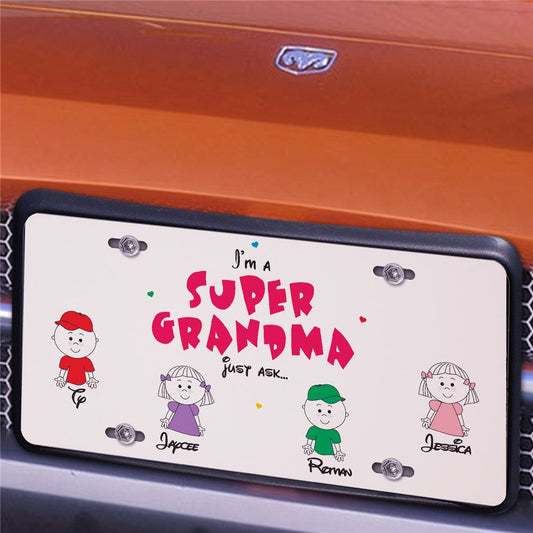 Super Grandma License Plate - Sunny Jar Personalized™