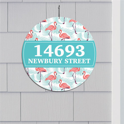 Personalized Flamingo Address Sign - Sunny Jar Personalized™