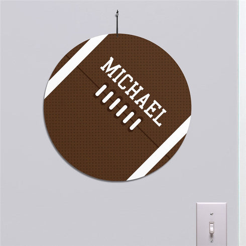 Personalized Football Round Wall Sign - Sunny Jar Personalized™