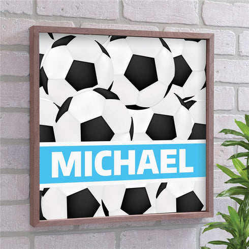 Personalized Soccer Framed Pallet Sign - Sunny Jar Personalized™