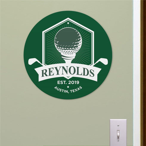 Personalized Golf With Banner Round Sign - Sunny Jar Personalized™