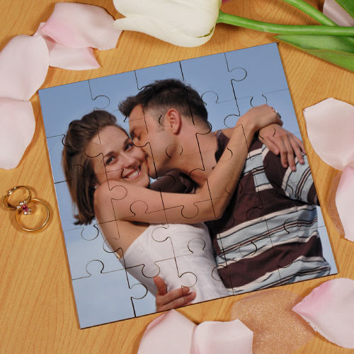 Picture Perfect Personalized Photo Square Wood Jig Saw Puzzle - Sunny Jar Personalized™