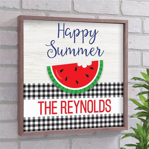 Personalized Happy Summer 10x10 Pallet Sign - Sunny Jar Personalized™