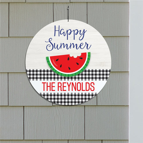 Personalized Happy Summer 13" Circle Sign