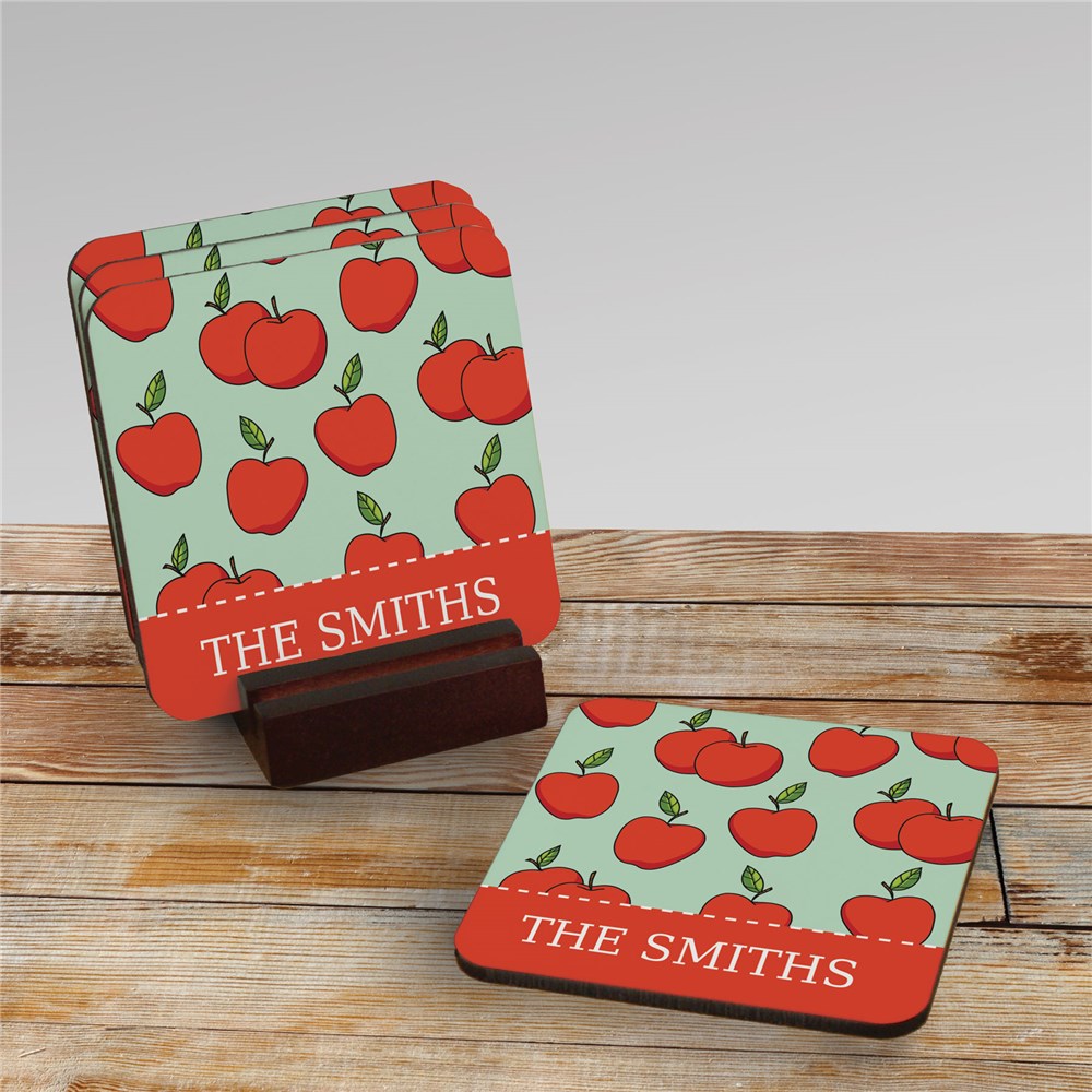 Personalized Apples Coasters - Sunny Jar Personalized™