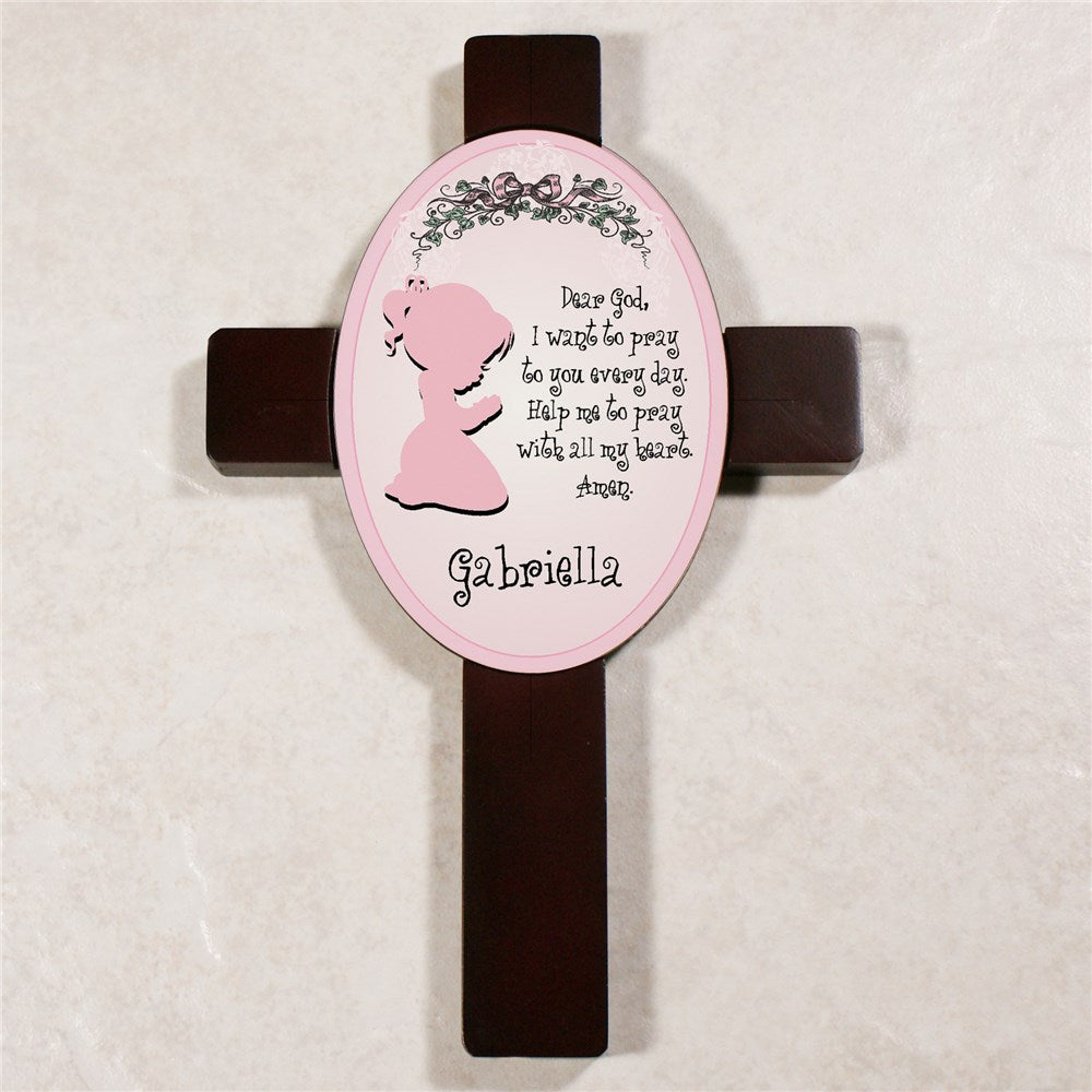 Girl's Bedroom Personalized Prayer Cross - Sunny Jar Personalized™