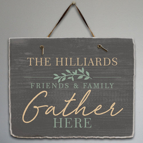 Personalized Friends & Family Gather Slate Plaque - Sunny Jar Personalized™