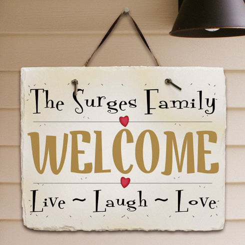 Live ~ Laugh ~ Love Personalized Slate Plaque - Sunny Jar Personalized™