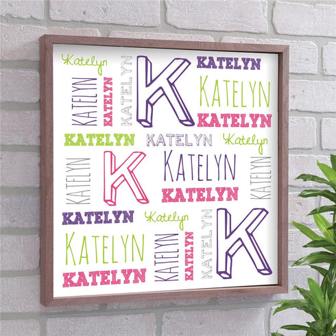 Personalized Kid's Name Framed Wall Decor - Sunny Jar Personalized™