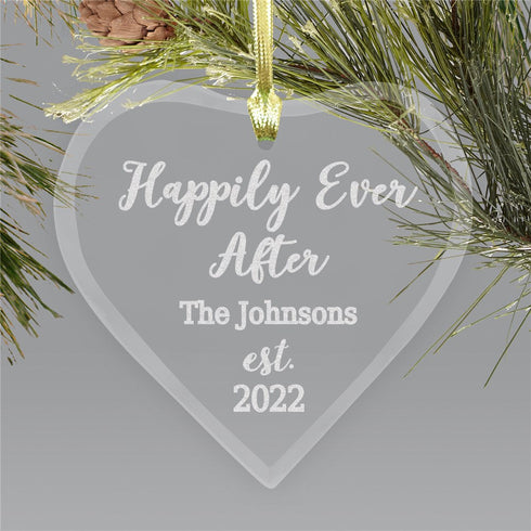 Personalized Happily Ever After Heart Ornament - Sunny Jar Personalized™