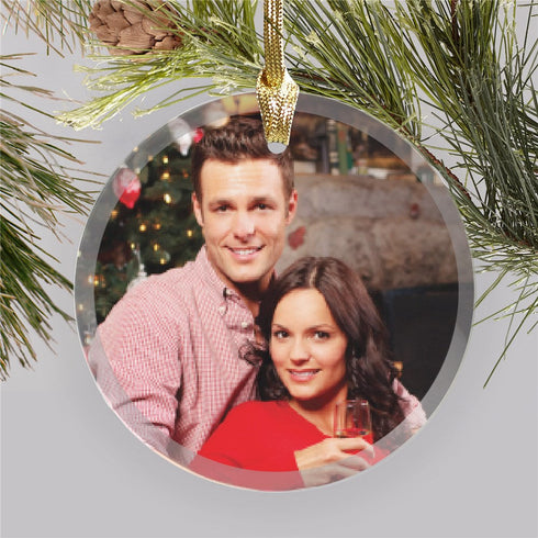 PHOTO UPLOAD Round Glass Ornament - Sunny Jar Personalized™