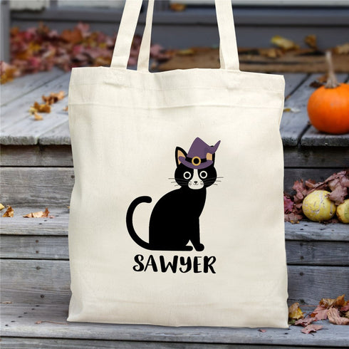 Personalized Halloween Cat Tote Bag - Sunny Jar Personalized™