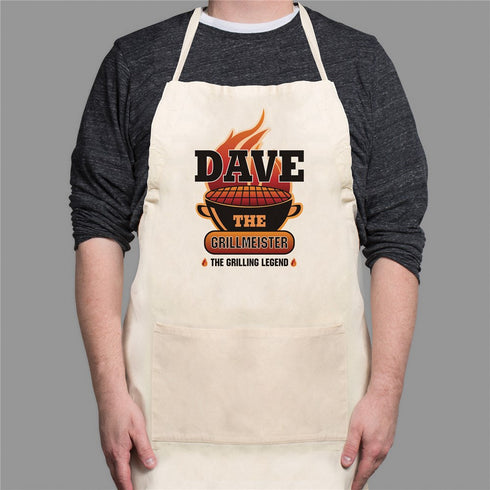 The Grillmeister Personalized Natural Apron - Sunny Jar Personalized™