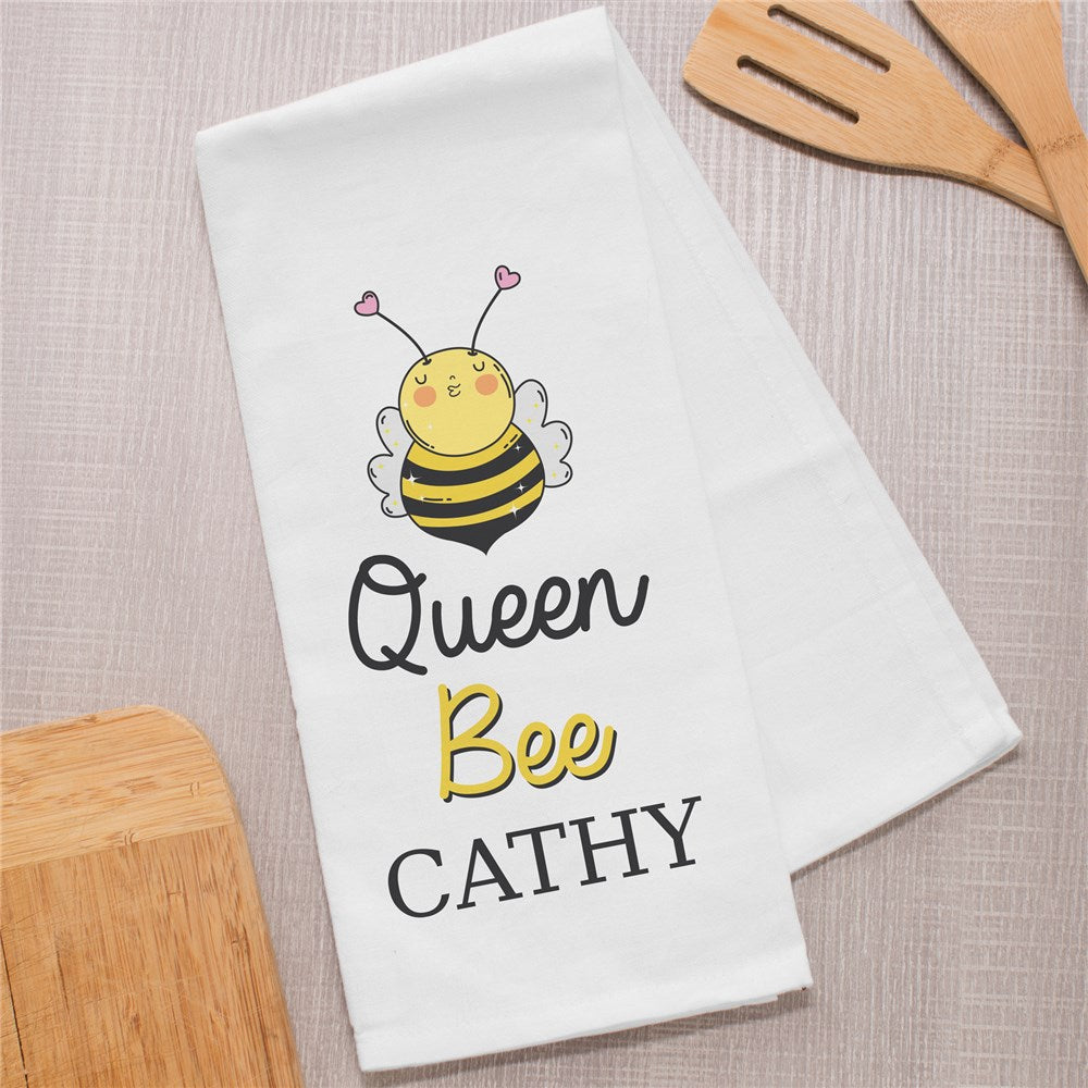 Personalized Queen Bee Dish Towel - Sunny Jar Personalized™