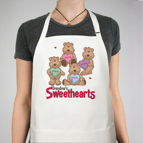 Personalized Sweetheart Bear Valentine Apron - Sunny Jar Personalized™