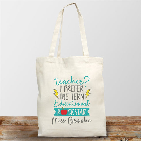 Personalized Educational Rock Star Tote Bag - Sunny Jar Personalized™