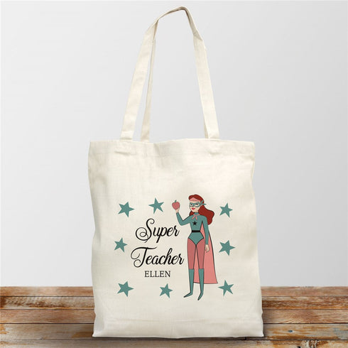 Personalized Super Teacher Tote Bag - Sunny Jar Personalized™