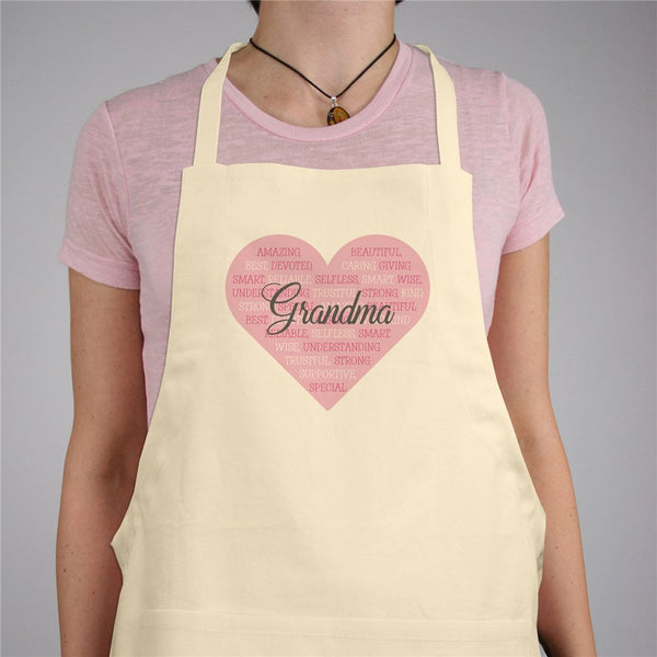 Personalized Mom Word Art Natural Apron - Sunny Jar Personalized™