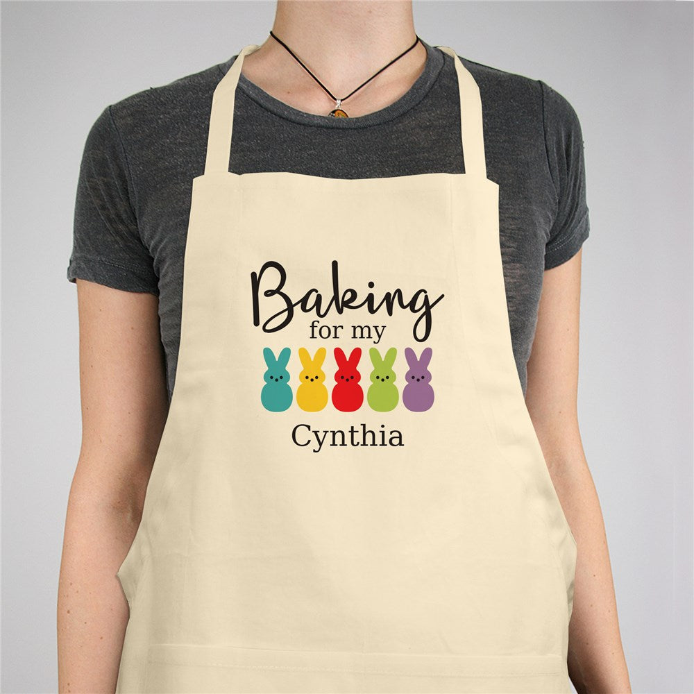 Personalized Baking For My Bunnies Natural Apron - Sunny Jar Personalized™