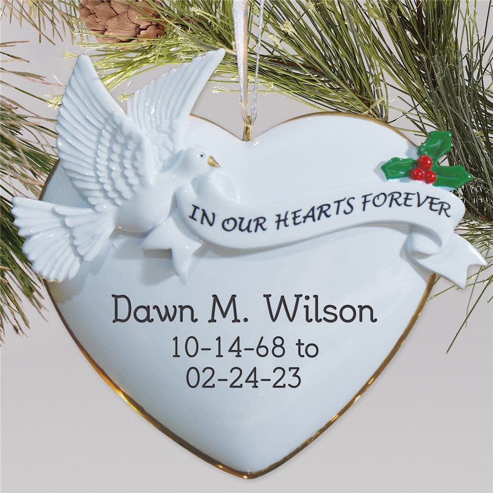 Memorial Forever heart Ornament - Sunny Jar Personalized™