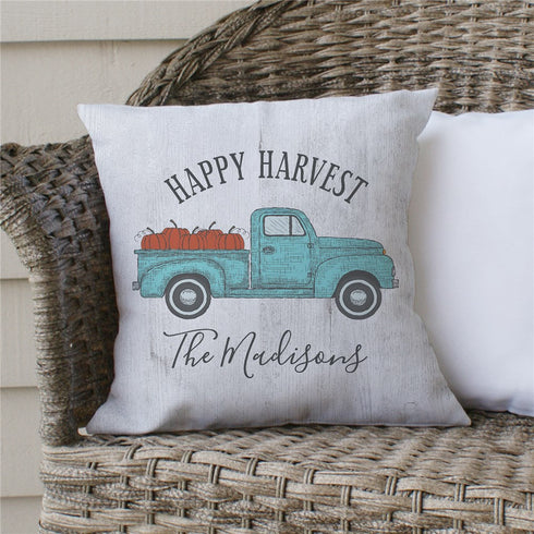 Personalized Happy Harvest Throw Pillow - Sunny Jar Personalized™