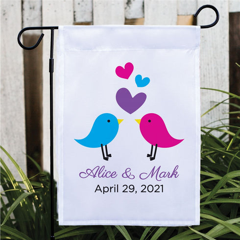 Personalized Love Birds Garden Flag - Sunny Jar Personalized™