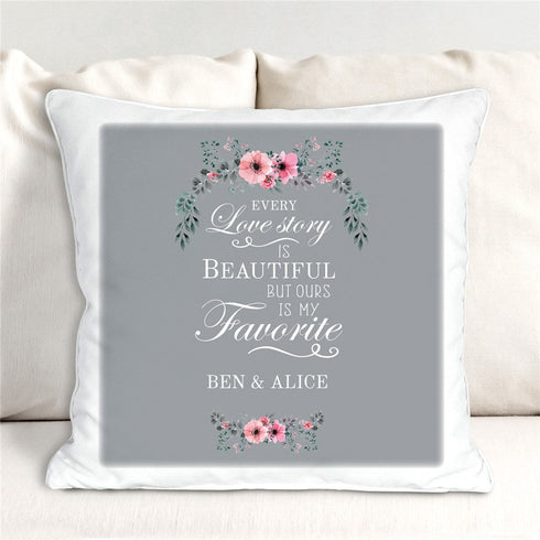 Personalized Love Story Throw Pillow - Sunny Jar Personalized™