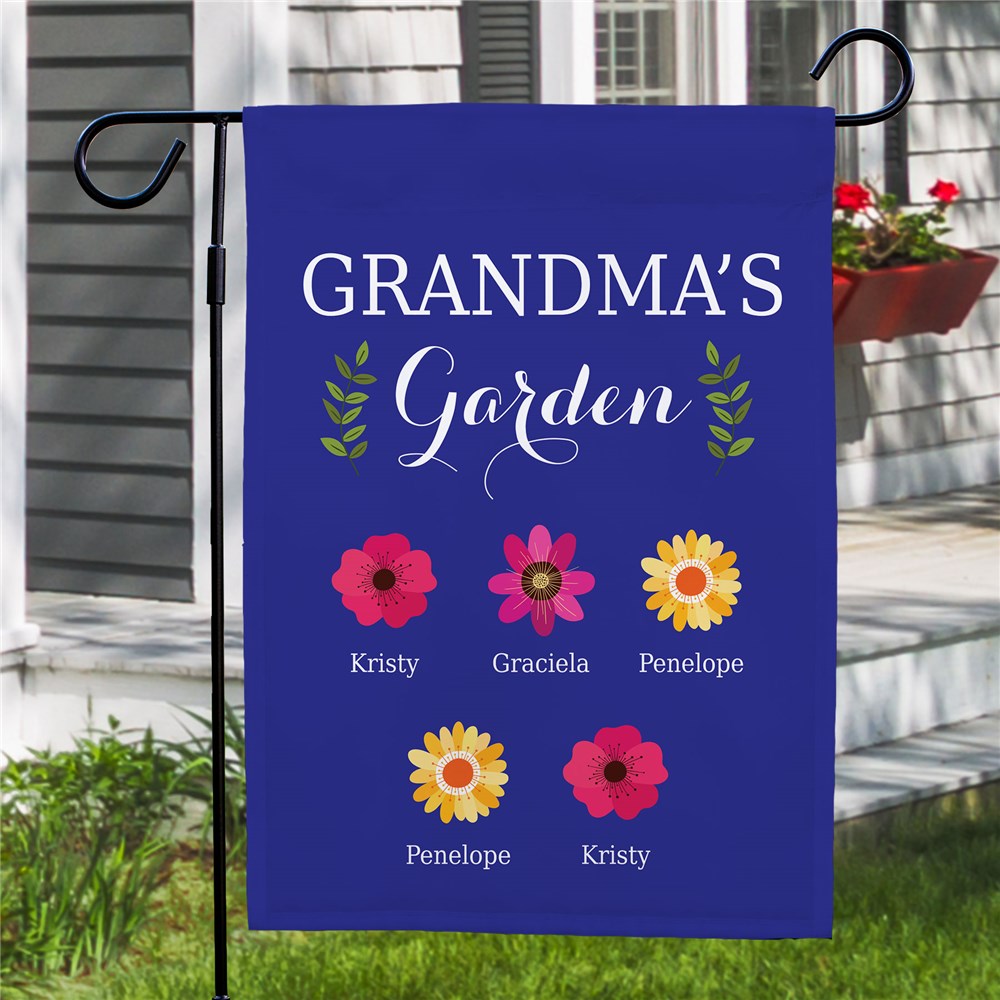 Personalized Grandma's Garden Flag - Sunny Jar Personalized™