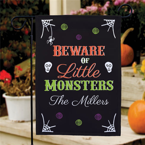 Personalized Beware of Little Monsters Garden Flag - Sunny Jar Personalized™