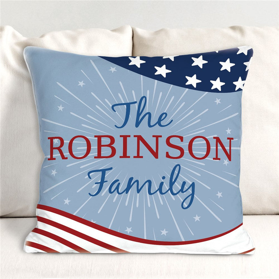 Personalized Patriotic Throw Pillow - Sunny Jar Personalized™