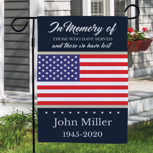 Personalized Patriotic Memorial Garden Flag - Sunny Jar Personalized™