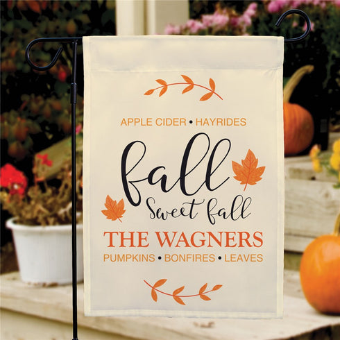 Personalized Fall Sweet Fall Garden Flag - Sunny Jar Personalized™