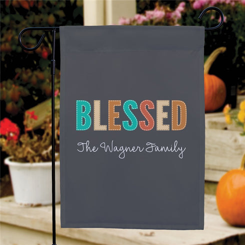 Personalized Blessed Garden Flag - Sunny Jar Personalized™