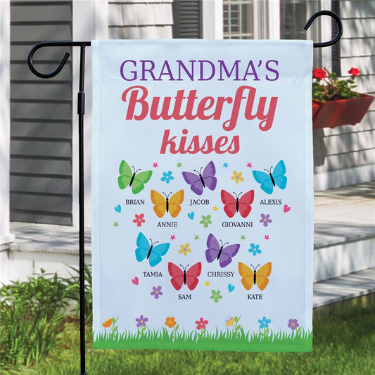 Personalized Butterfly Kisses Garden Flag - Sunny Jar Personalized™