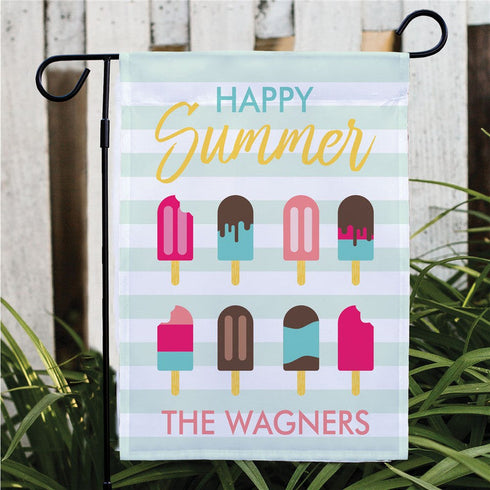 Personalized Happy Summer Garden Flag - Sunny Jar Personalized™