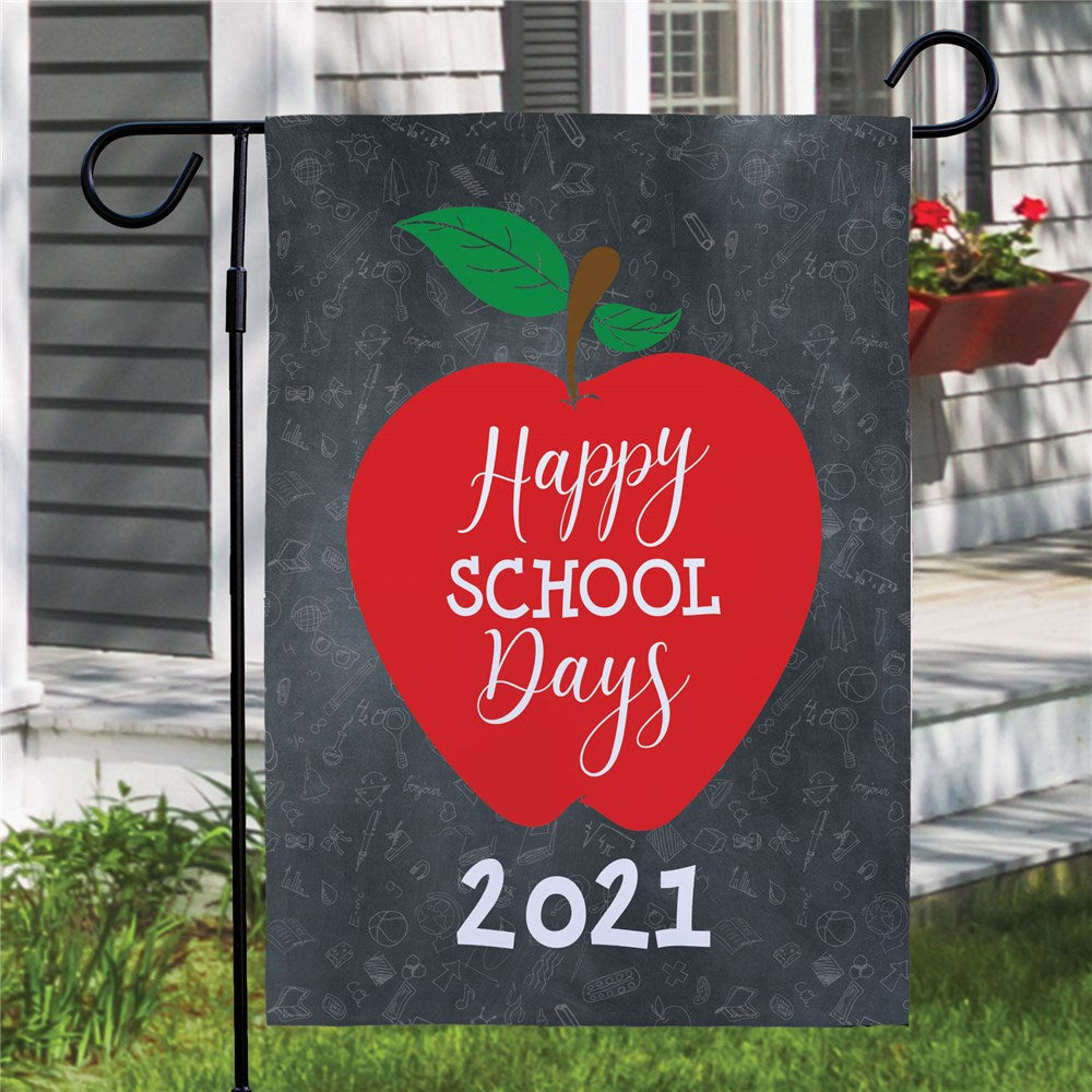 Personalized Happy School Days Garden Flag - Sunny Jar Personalized™