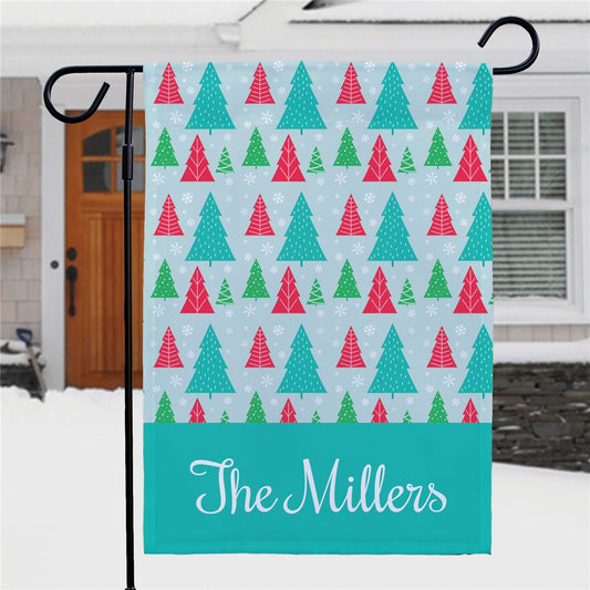 Personalized Christmas Trees Garden Flag - Sunny Jar Personalized™