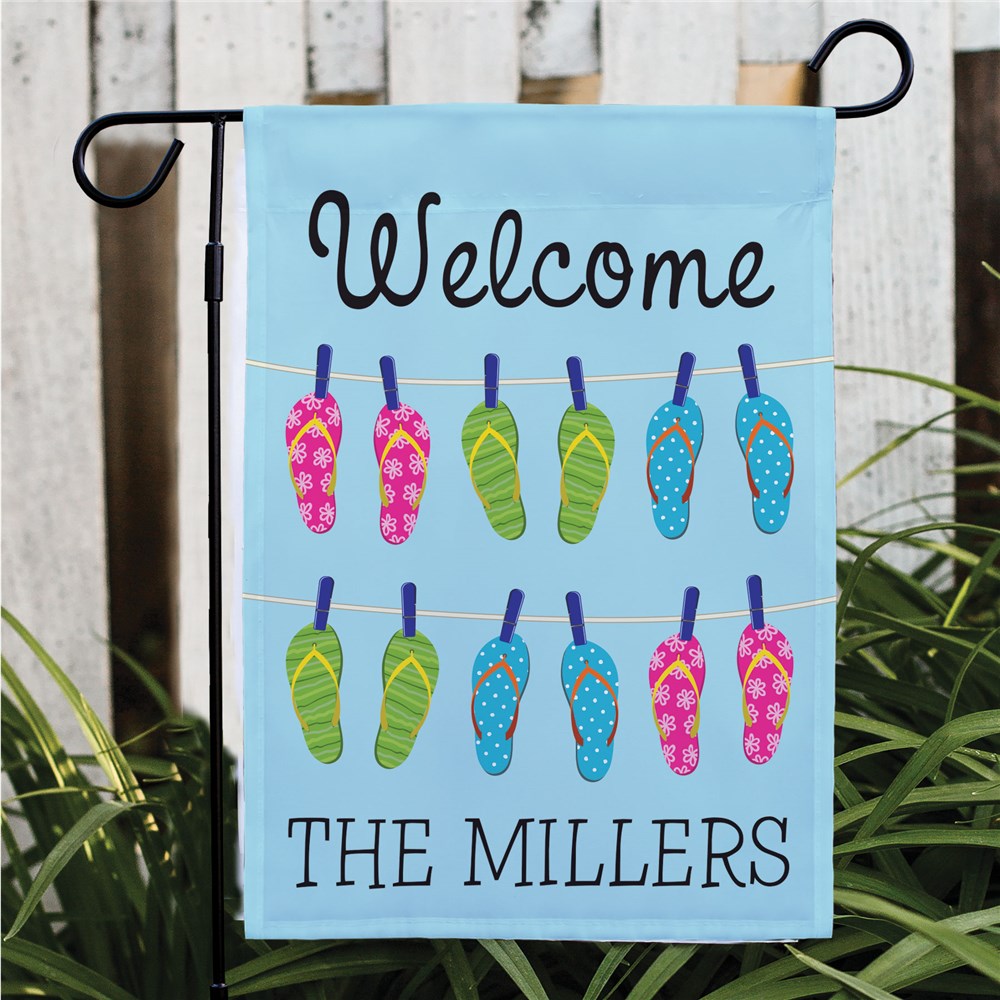 Personalized Flip Flops Garden Flag - Sunny Jar Personalized™