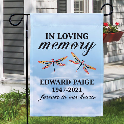 Personalized In Loving Memory Dragonflies Garden Flag - Sunny Jar Personalized™