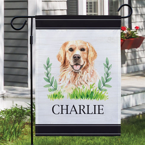 Personalized Dog Breed Leaves Garden Flag - Sunny Jar Personalized™