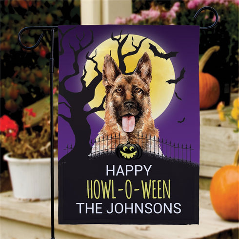 Personalized Halloween Dog Breed Garden Flag - Sunny Jar Personalized™