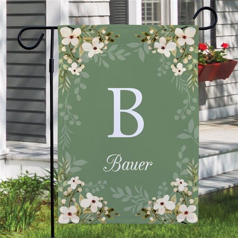 Personalized Pretty Flowers Garden Flag - Sunny Jar Personalized™