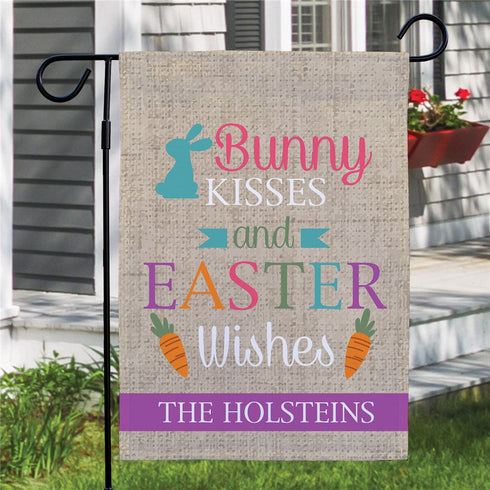 Personalized Colorful Easter Wishes Garden Flag - Sunny Jar Personalized™