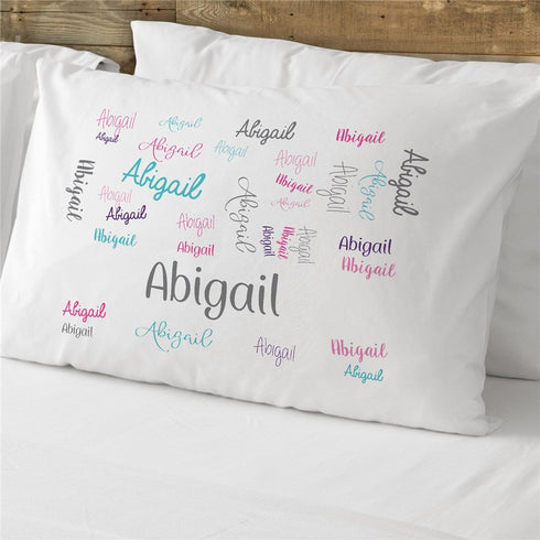 Personalized Colorful Script Names Pillowcase - Sunny Jar Personalized™