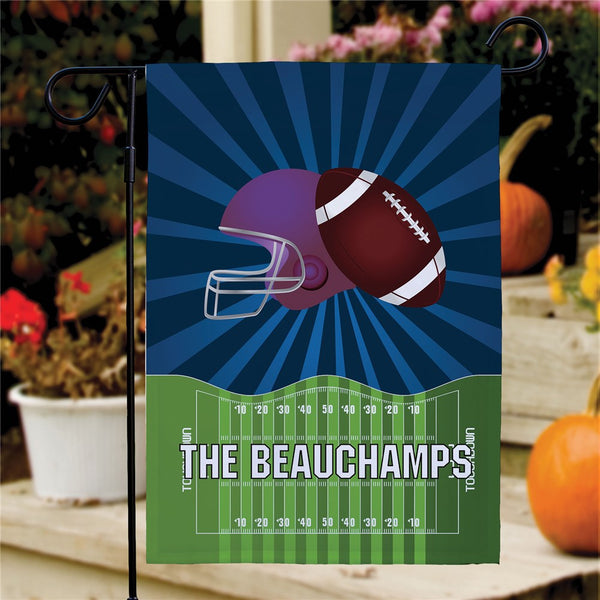 Personalized Family Football Colors Garden Flag - Sunny Jar Personalized™