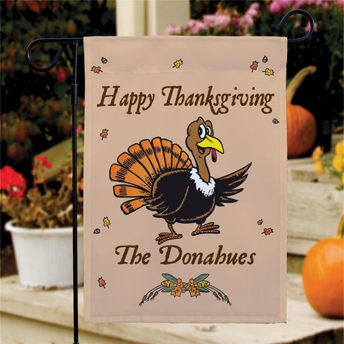 Happy Thanksgiving Garden Flag - Sunny Jar Personalized™