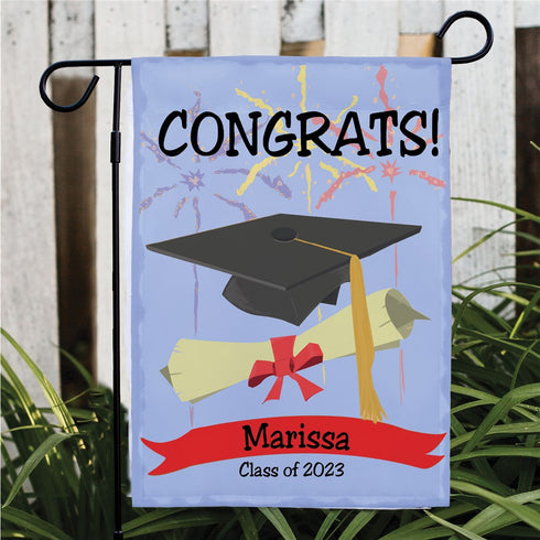 Graduation Congrats Personalized Garden Flag - Sunny Jar Personalized™